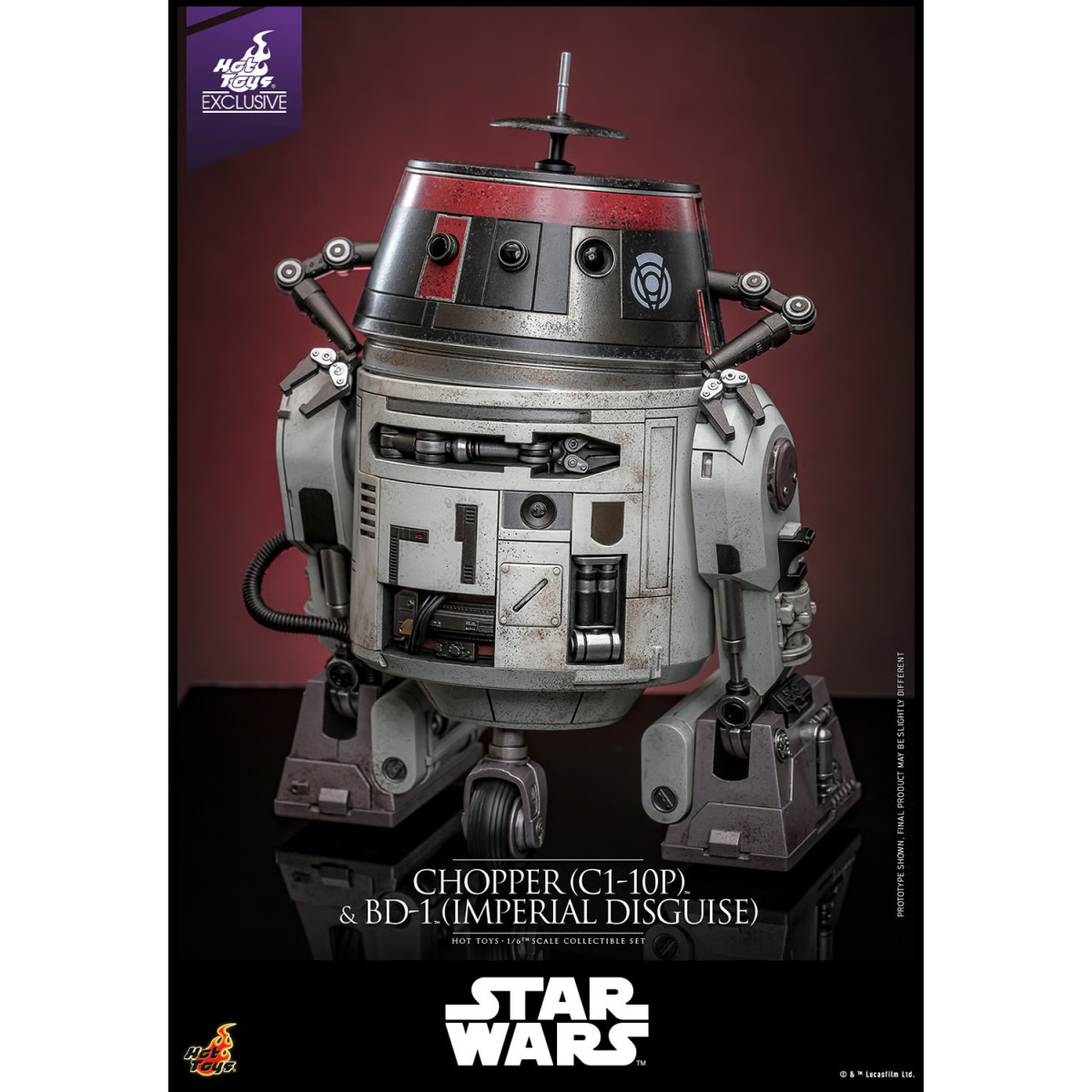 Hot Toys Star Wars - Chopper (C1-10P) & BD-1 (Imperial Disguise) - Rebels Hot Toys Exclusive