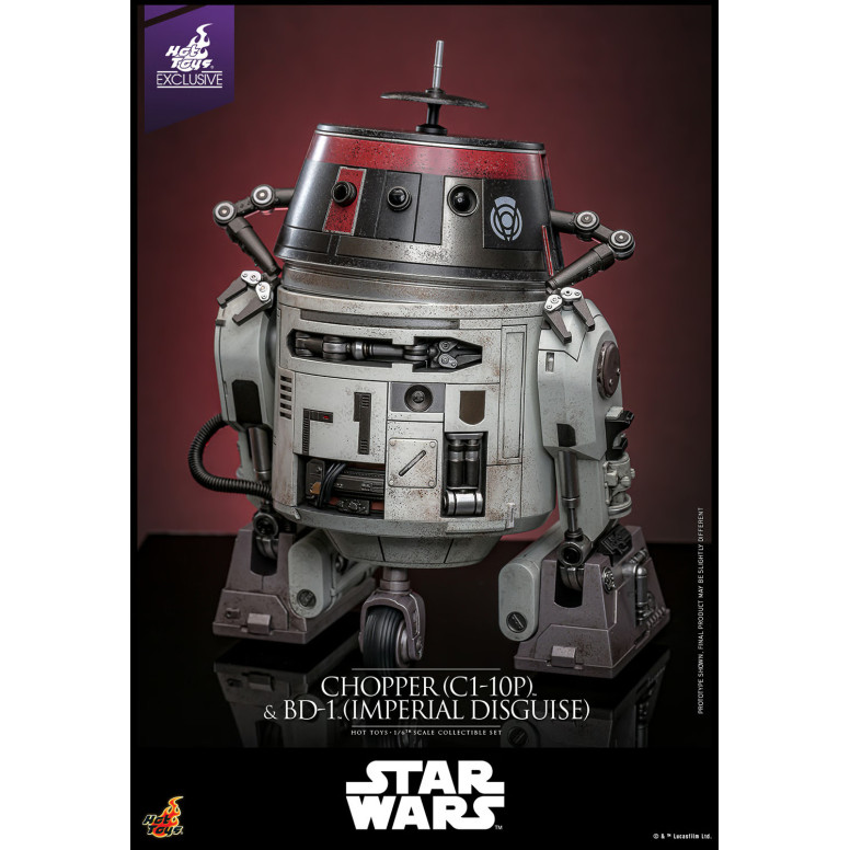 Hot Toys Star Wars - Chopper (C1-10P) & BD-1 (Imperial Disguise) - Rebels Hot Toys Exclusive