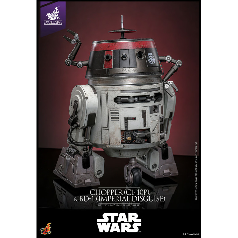 Hot Toys Star Wars - Chopper (C1-10P) & BD-1 (Imperial Disguise) - Rebels Hot Toys Exclusive