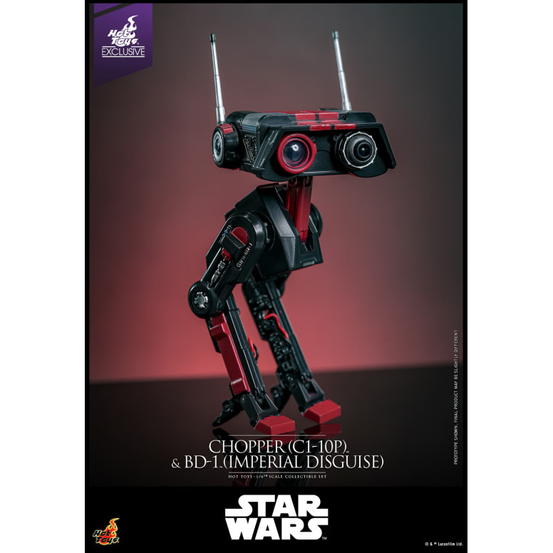 Hot Toys Star Wars - Chopper (C1-10P) & BD-1 (Imperial Disguise) - Rebels Hot Toys Exclusive