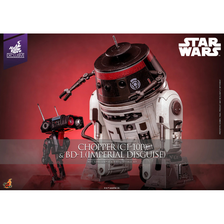 Hot Toys Star Wars - Chopper (C1-10P) & BD-1 (Imperial Disguise) - Rebels Hot Toys Exclusive