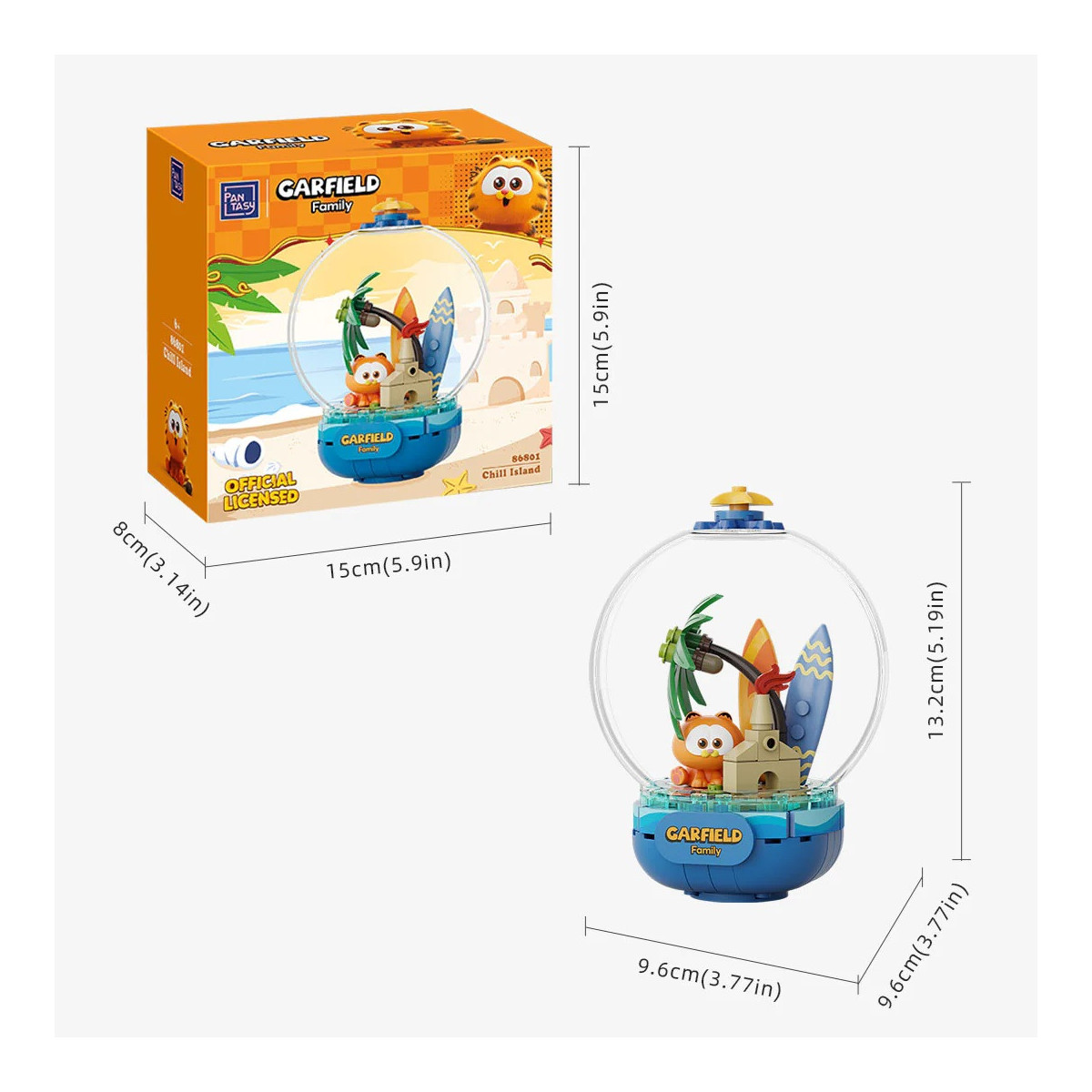 Pantasy - Garfield Crystal Ball Series - Garfield Chill Island (set a construire)