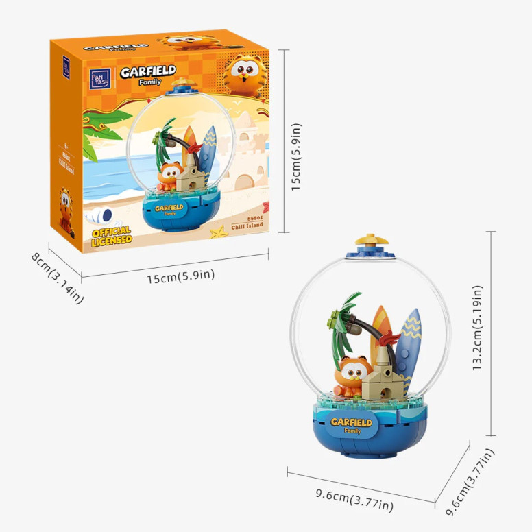 Pantasy - Garfield Crystal Ball Series - Garfield Chill Island (set a construire)