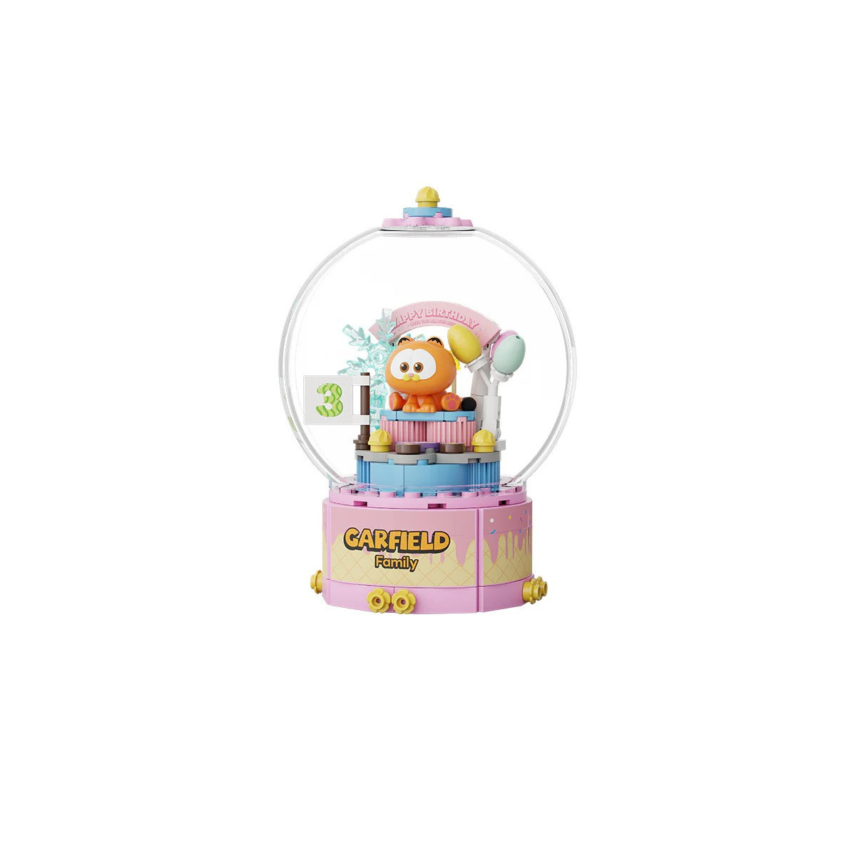 Pantasy - Garfield Crystal Ball Series - Garfield Birthday Cake (set a construire)