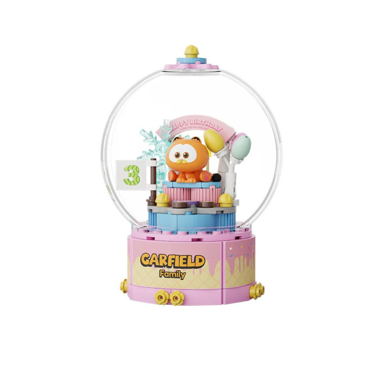 Pantasy - Garfield Crystal Ball Series - Garfield Birthday Cake (set a construire)