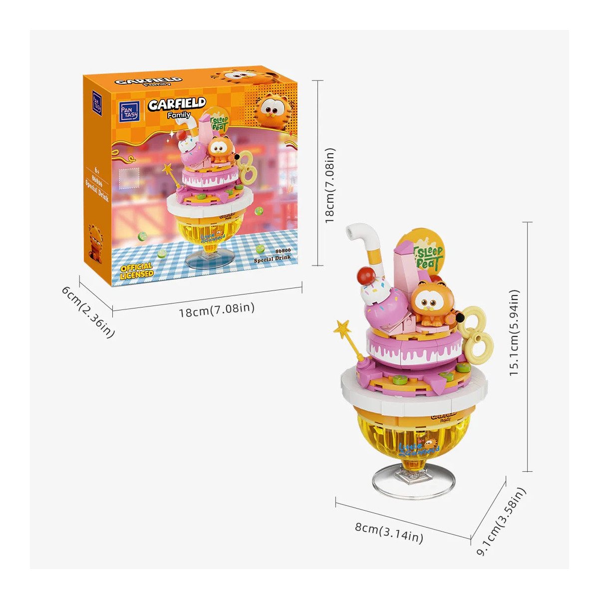 Pantasy - Garfield Foodie Series - Garfield Special Drink (set a construire)