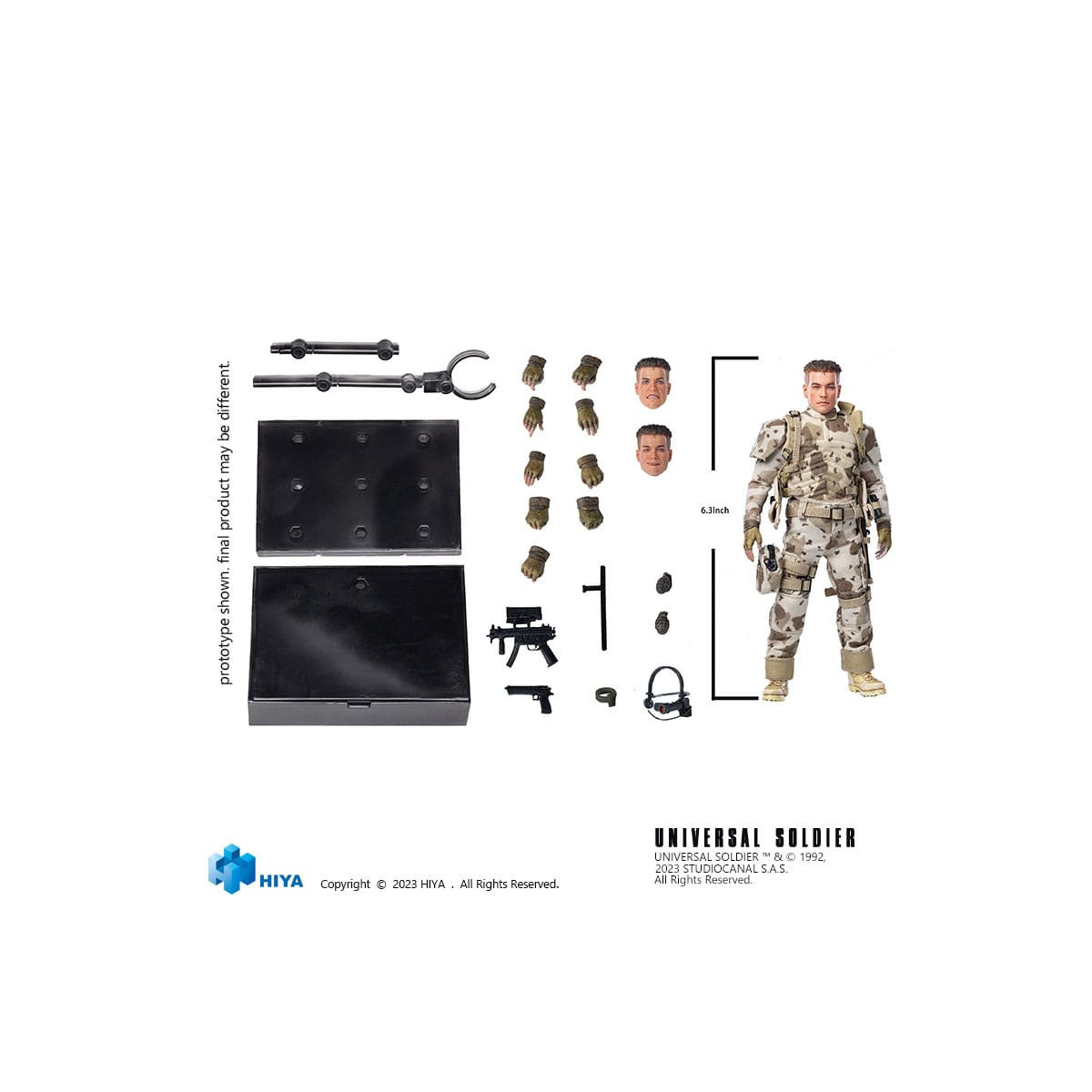 HIYA TOYS - Exquisite Super Series 1/12 - Universal Soldier (1992) Andrew Scott Figure