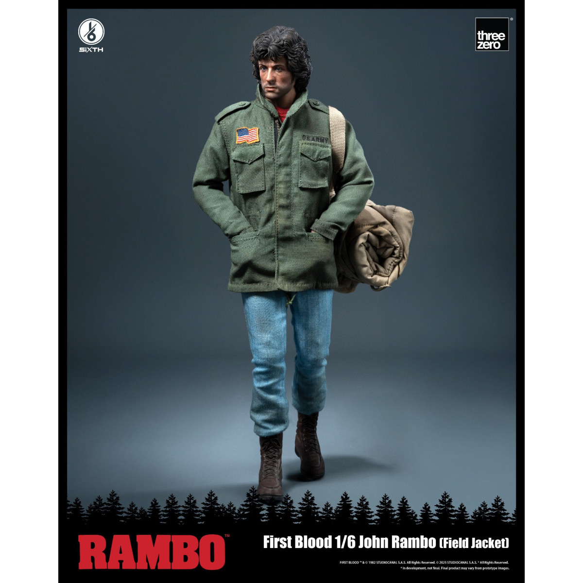 Three Zero - Rambo I - Action figure 1/6 - John Rambo Field Jacket - 30cm
