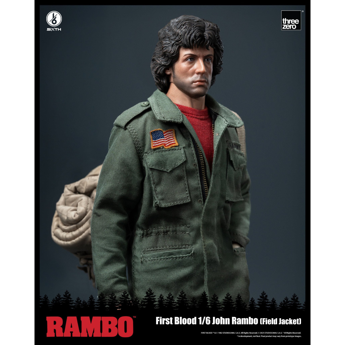 Three Zero - Rambo I - Action figure 1/6 - John Rambo Field Jacket - 30cm