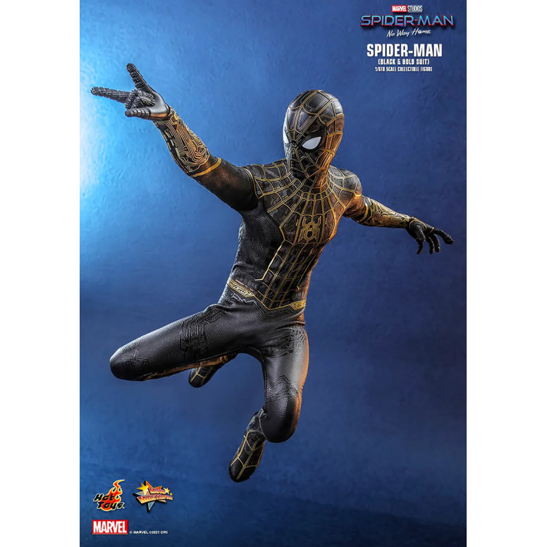  Hot Toys Marvel's Spider-Man: No Way Home figurine Movie Masterpiece 1/6 Spider-Man (Black & Gold Suit) Figurine 