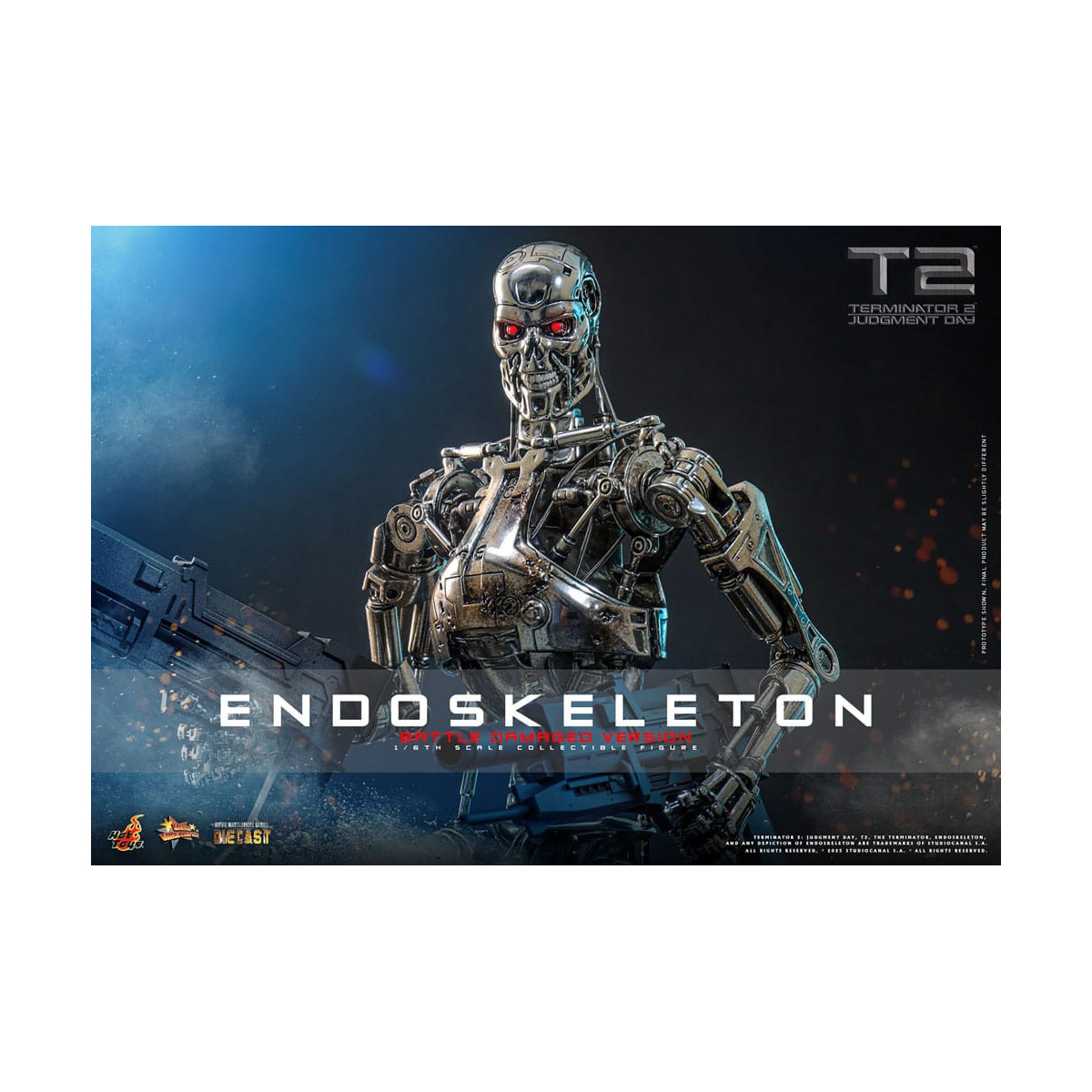 Hot Toys - Terminator 2: Judgment Day MMS 1/6 - Endoskeleton (Battle Damaged Version) Die cast MMS840D77