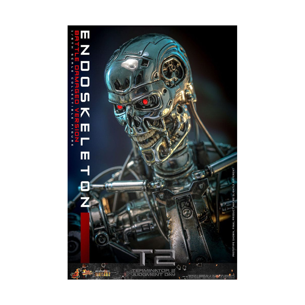 Hot Toys - Terminator 2: Judgment Day MMS 1/6 - Endoskeleton (Battle Damaged Version) Die cast MMS840D77