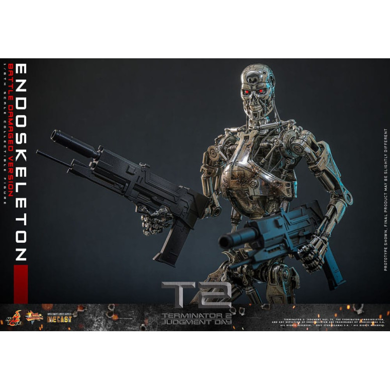 Hot Toys - Terminator 2: Judgment Day MMS 1/6 - Endoskeleton (Battle Damaged Version) Die cast MMS840D77