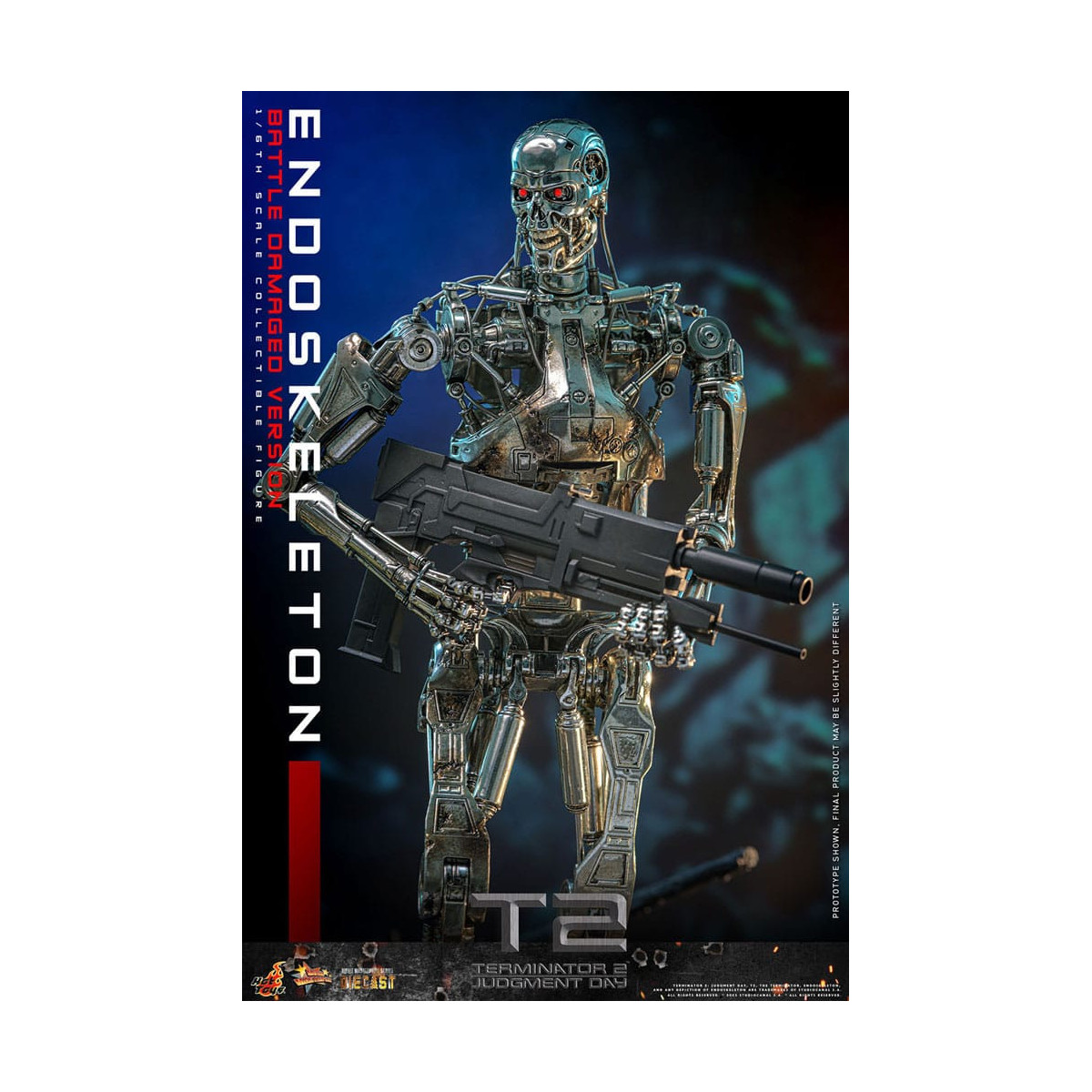 Hot Toys - Terminator 2: Judgment Day MMS 1/6 - Endoskeleton (Battle Damaged Version) Die cast MMS840D77