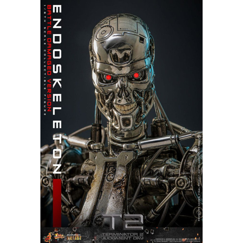 Hot Toys - Terminator 2: Judgment Day MMS 1/6 - Endoskeleton (Battle Damaged Version) Die cast MMS840D77