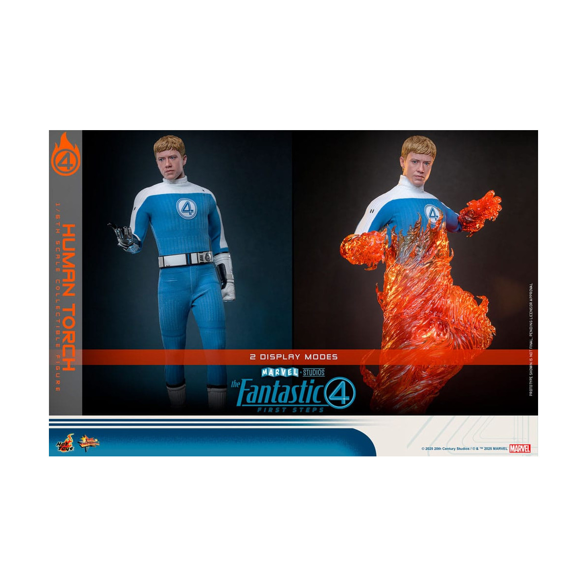 Hot Toys Marvel - Fantastic Four: First Steps - Human Torch MMS 1/6 - Johnny Storm