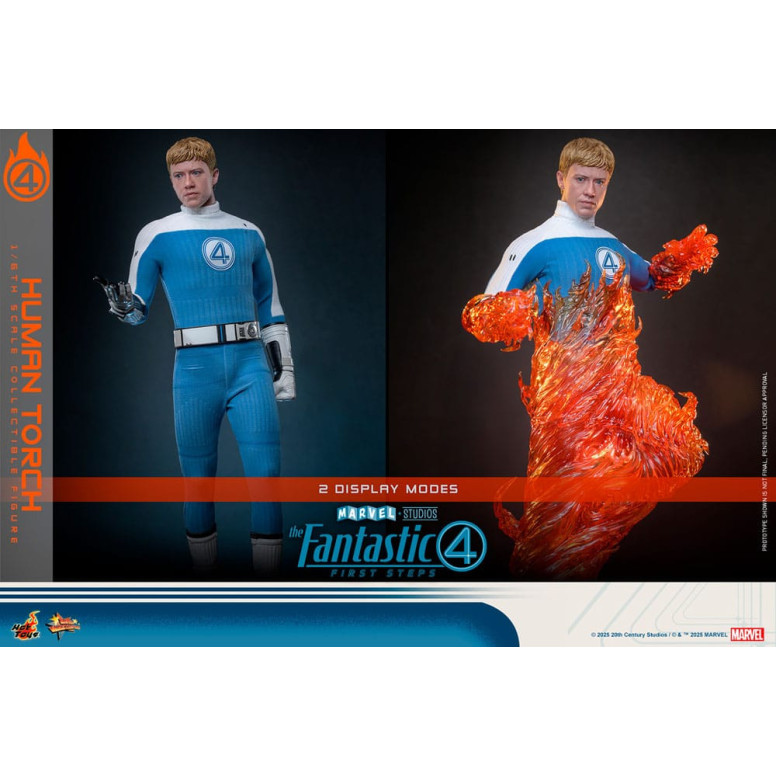 Hot Toys Marvel - Fantastic Four: First Steps - Human Torch MMS 1/6 - Johnny Storm
