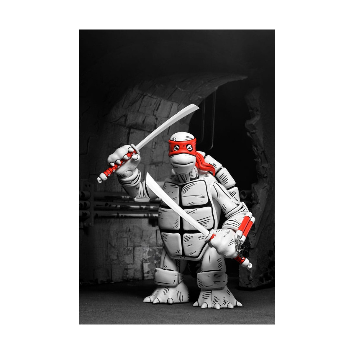 NECA - Mirage Comics - Black and White First Turtles - TMNT - Teenage Mutant Ninja Turtles