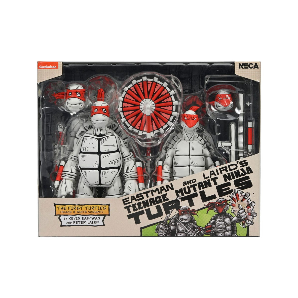 NECA - Mirage Comics - Black and White First Turtles - TMNT - Teenage Mutant Ninja Turtles