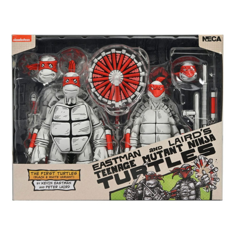 NECA - Mirage Comics - Black and White First Turtles - TMNT - Teenage Mutant Ninja Turtles