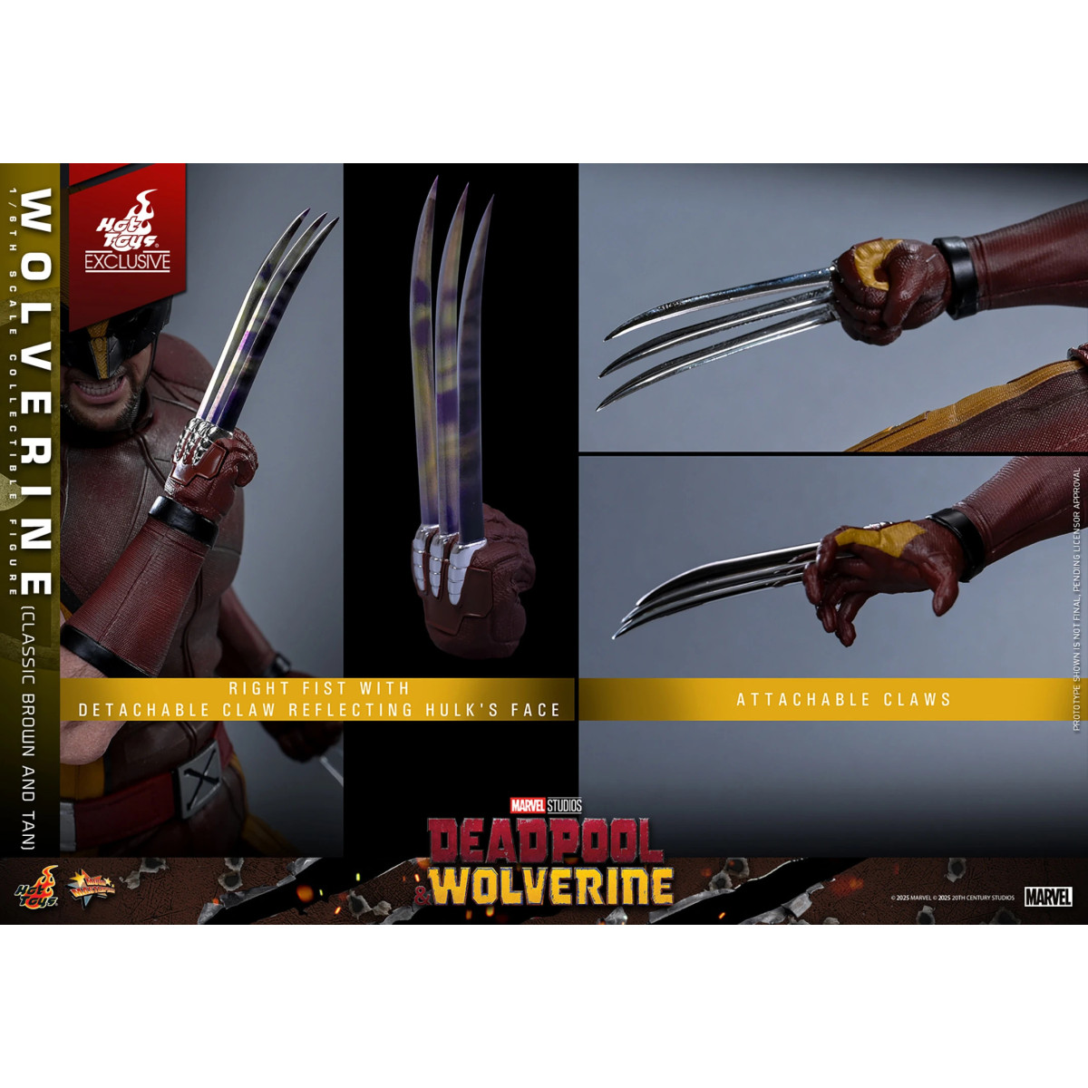 Hot Toys Marvel Deadpool & Wolverine - Wolverine (Classic Brown and Tan) MMS 1/6 Exclusive Edition