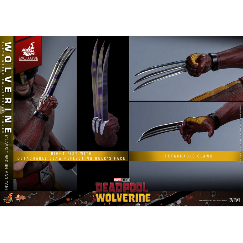 Hot Toys Marvel Deadpool & Wolverine - Wolverine (Classic Brown and Tan) MMS 1/6 Exclusive Edition