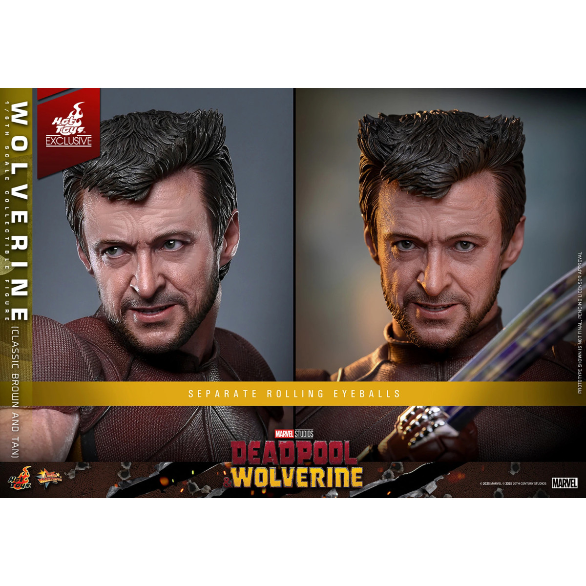 Hot Toys Marvel Deadpool & Wolverine - Wolverine (Classic Brown and Tan) MMS 1/6 Exclusive Edition