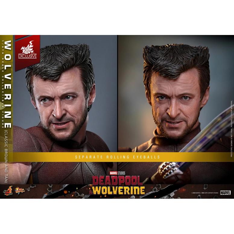 Hot Toys Marvel Deadpool & Wolverine - Wolverine (Classic Brown and Tan) MMS 1/6 Exclusive Edition
