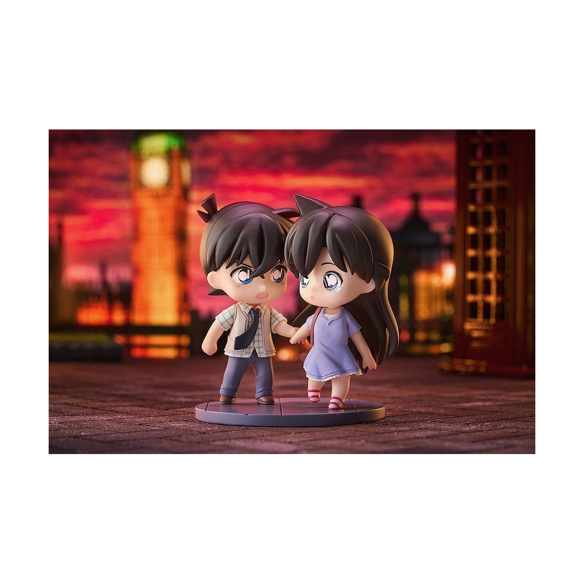 GoodSmile - Qset Shinichi Kudo & Ran Mori - Pack 2 figurines Detective Conan