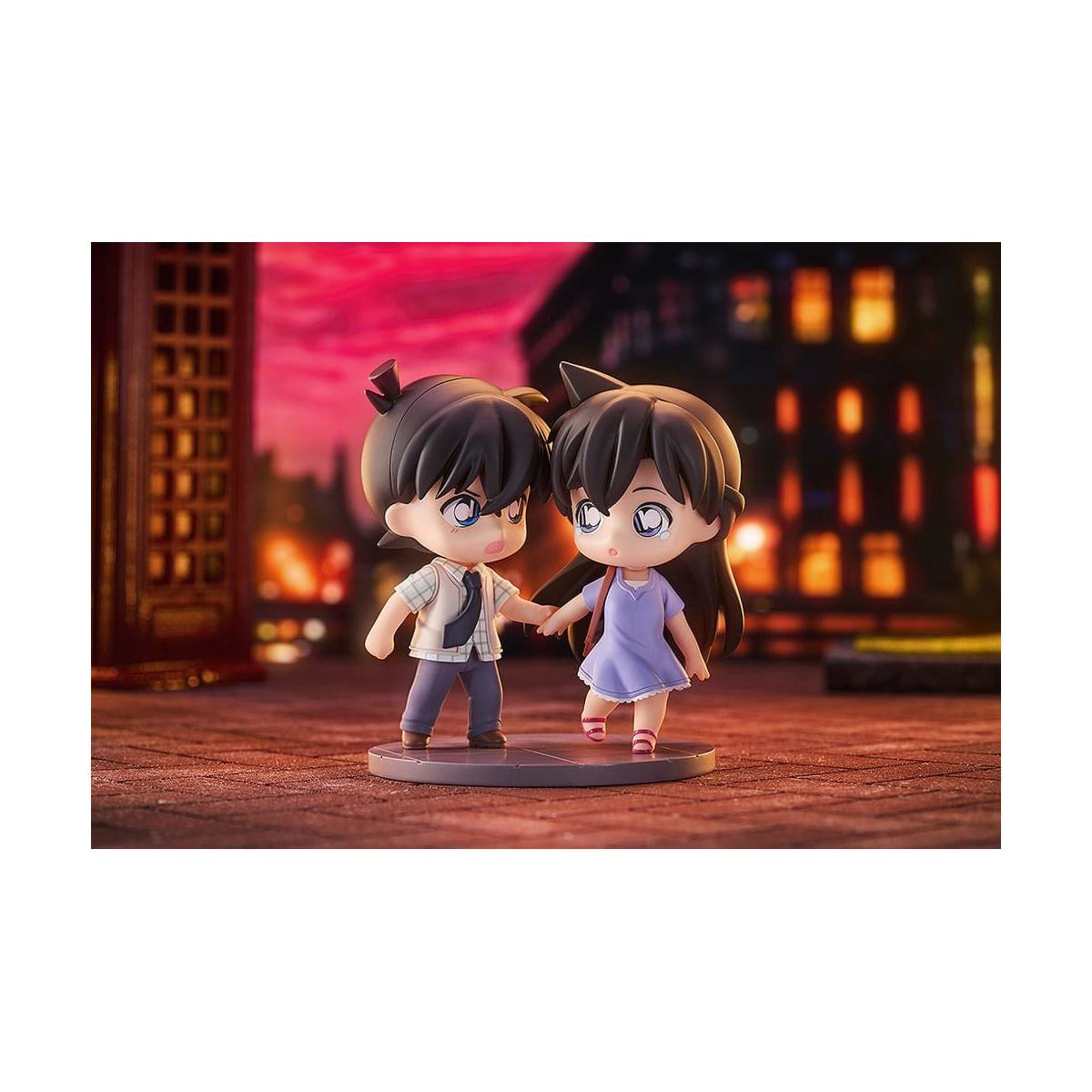GoodSmile - Qset Shinichi Kudo & Ran Mori - Pack 2 figurines Detective Conan