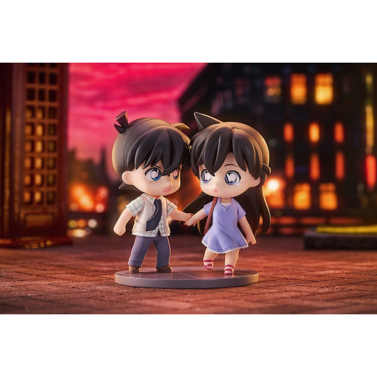 GoodSmile - Qset Shinichi Kudo & Ran Mori - Pack 2 figurines Detective Conan