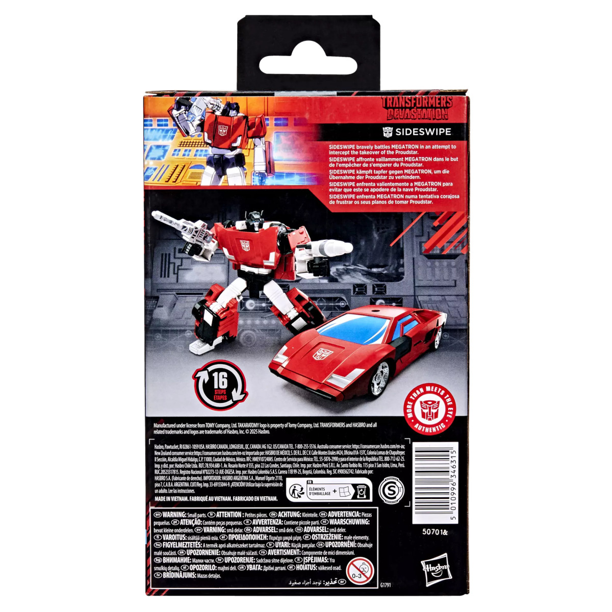 Hasbro - Transformers Devastation - SIDESWIPE - Studio Series MTMTE Collection