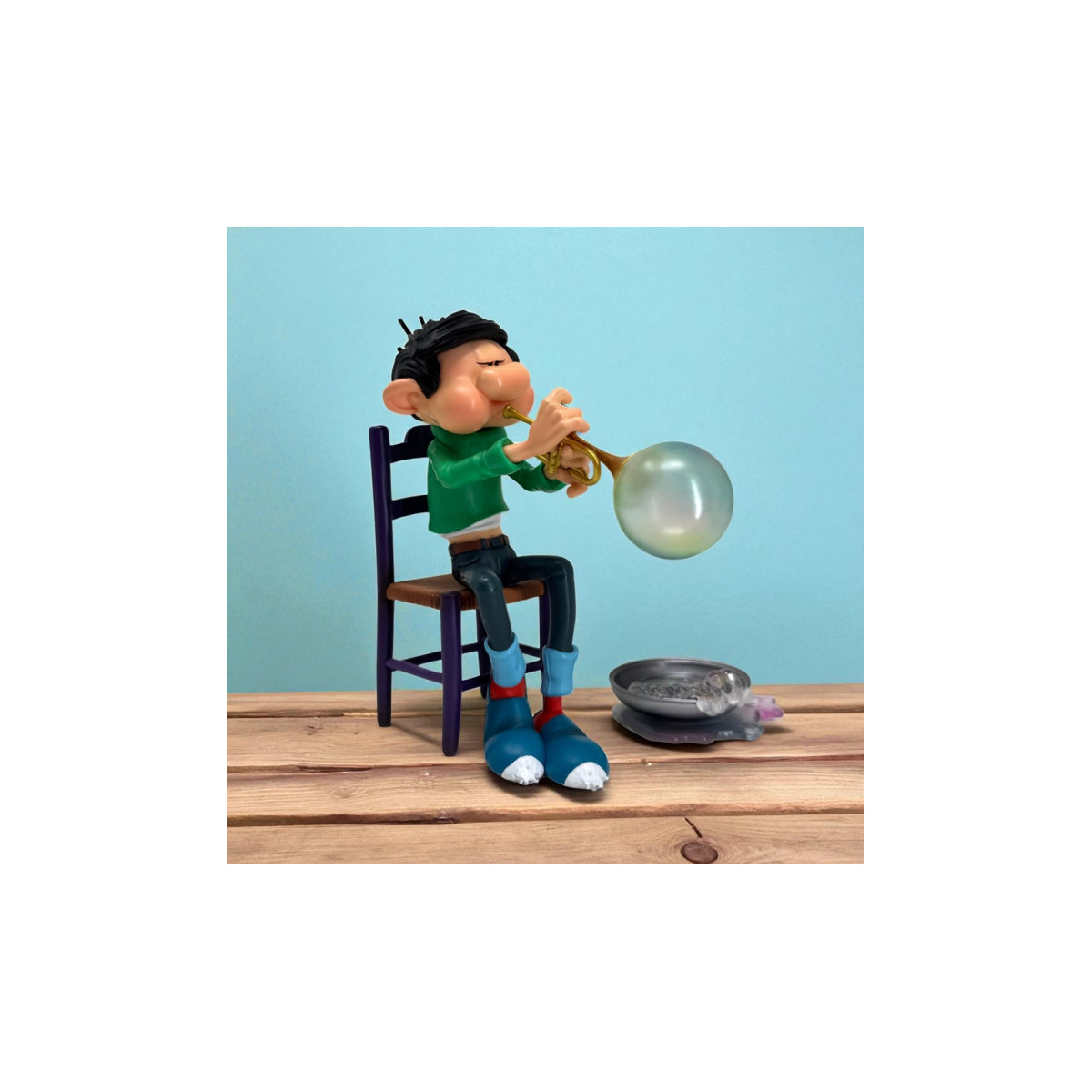 Plastoy Gaston Lagaffe - Gaston Lagaffe, soap bubble trumpet