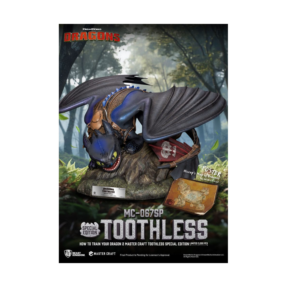 Beast Kingdom - How to Train your Dragon 2 - Mastercraft Toothless - Toothless