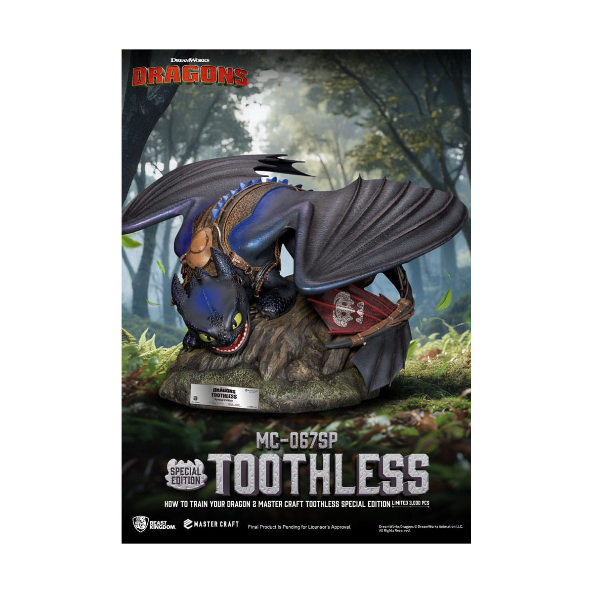 Beast Kingdom - How to Train your Dragon 2 - Mastercraft Toothless - Toothless