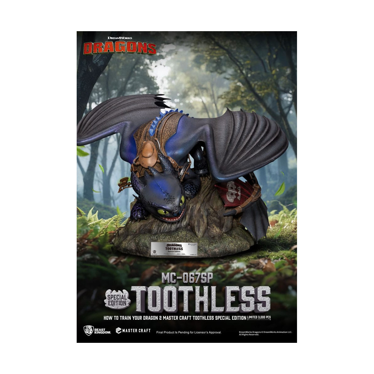 Beast Kingdom - How to Train your Dragon 2 - Mastercraft Toothless - Toothless