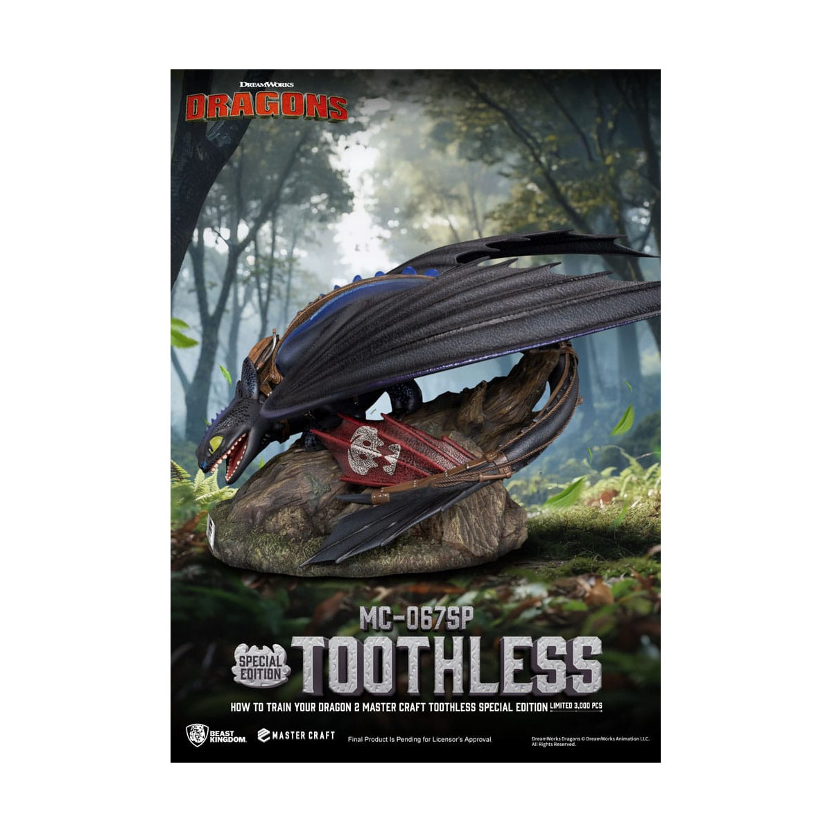 Beast Kingdom - How to Train your Dragon 2 - Mastercraft Toothless - Toothless
