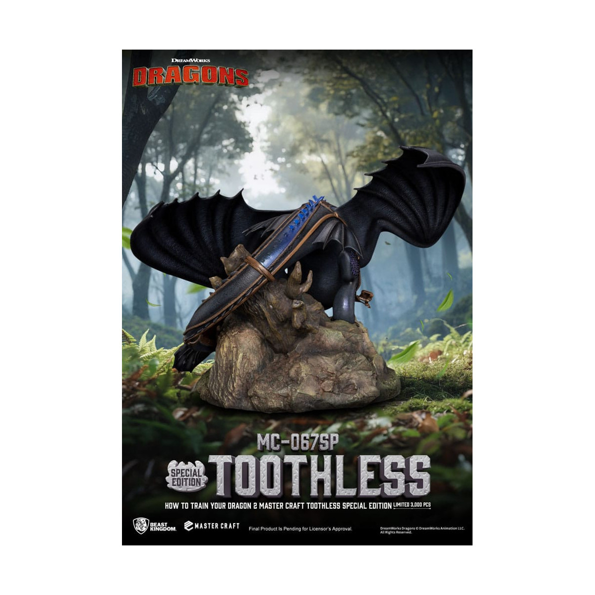 Beast Kingdom - How to Train your Dragon 2 - Mastercraft Toothless - Toothless