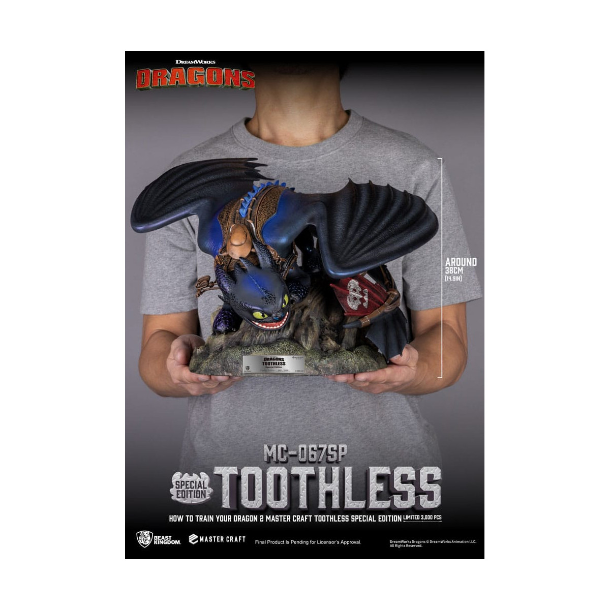 Beast Kingdom - How to Train your Dragon 2 - Mastercraft Toothless - Toothless
