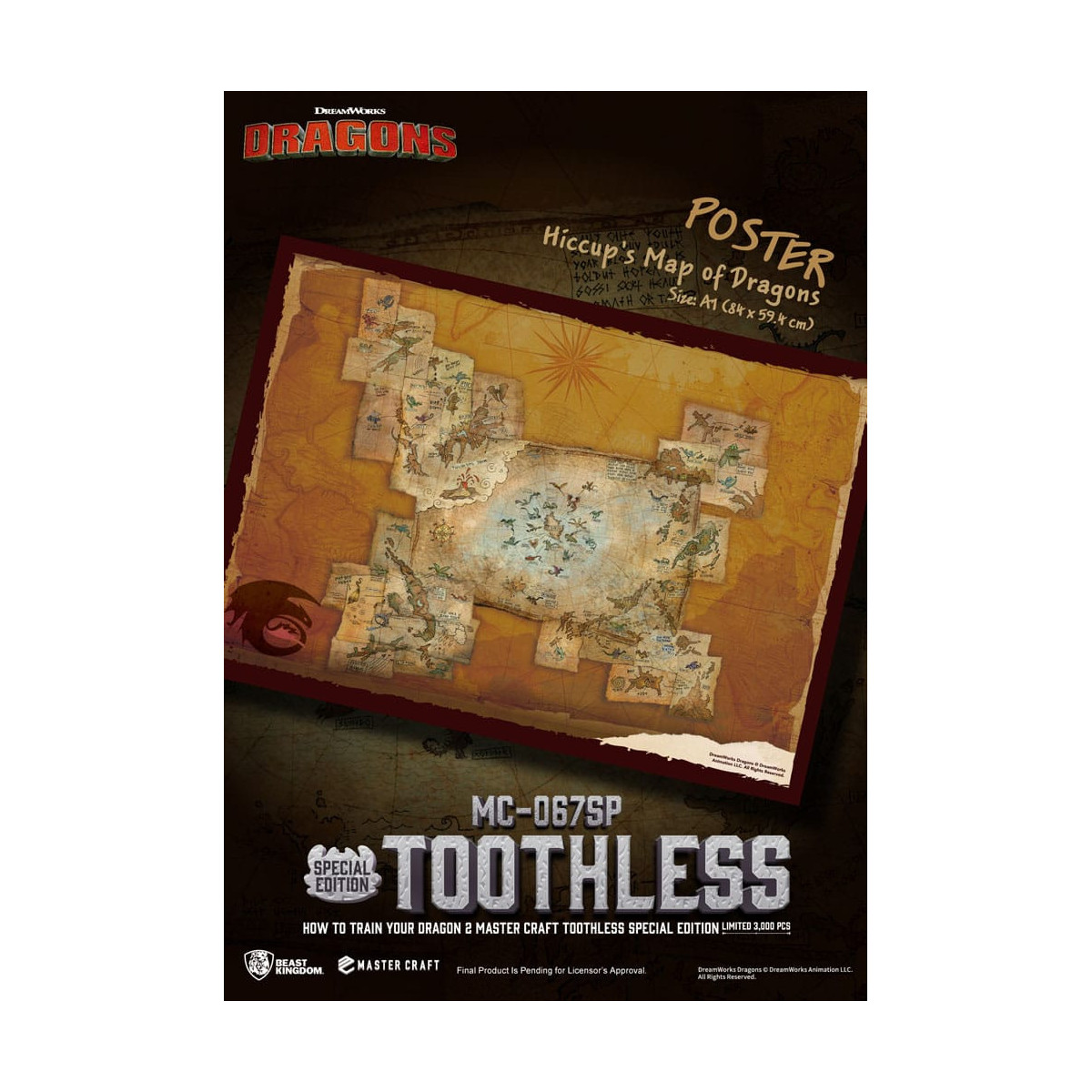 Beast Kingdom - How to Train your Dragon 2 - Mastercraft Toothless - Toothless