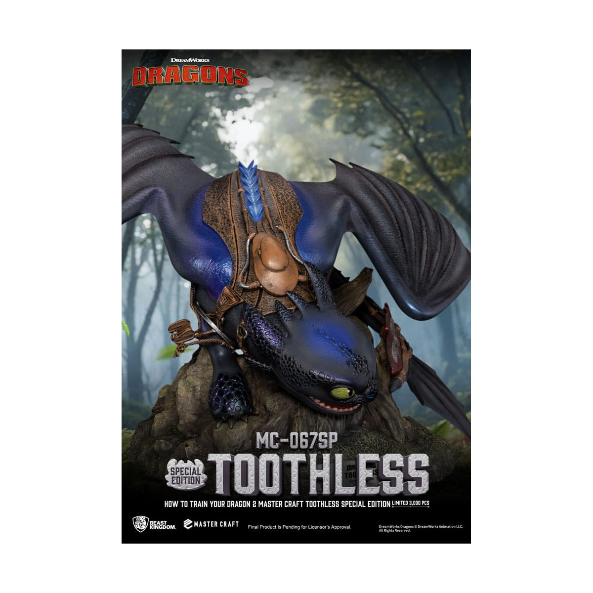 Beast Kingdom - How to Train your Dragon 2 - Mastercraft Toothless - Toothless