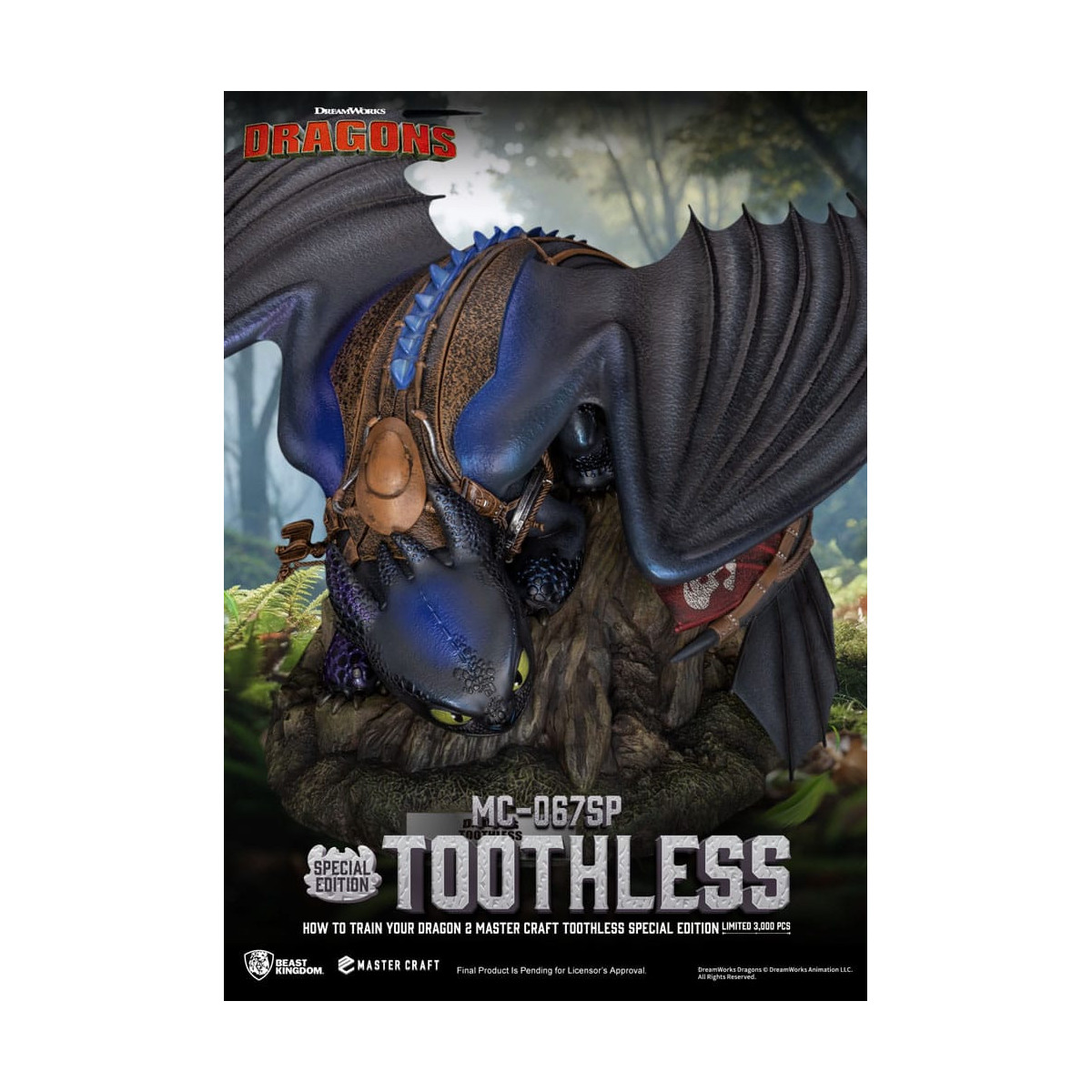Beast Kingdom - How to Train your Dragon 2 - Mastercraft Toothless - Toothless