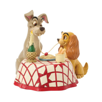 Disney Tradition By Jim Shore - Beauty and the Tramp - Spaghetti - Lady & the Tramp