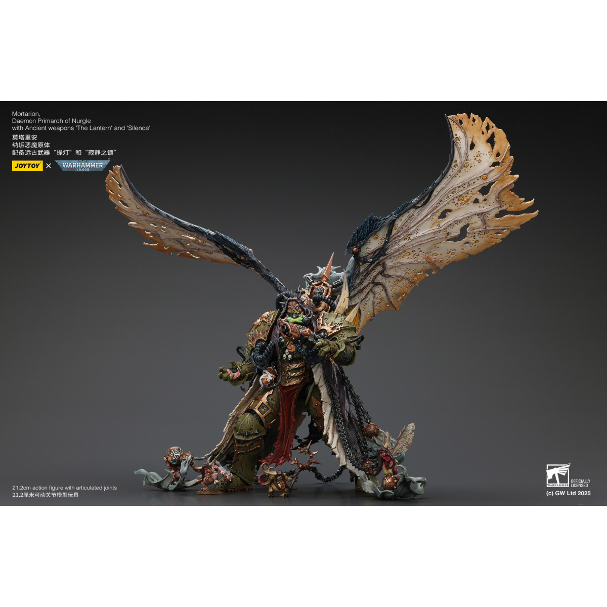 Joytoy - Warhammer - World Eaters - Angron Daemon Primarch of Khorne 1/18 - Warhammer 40000 Figurine