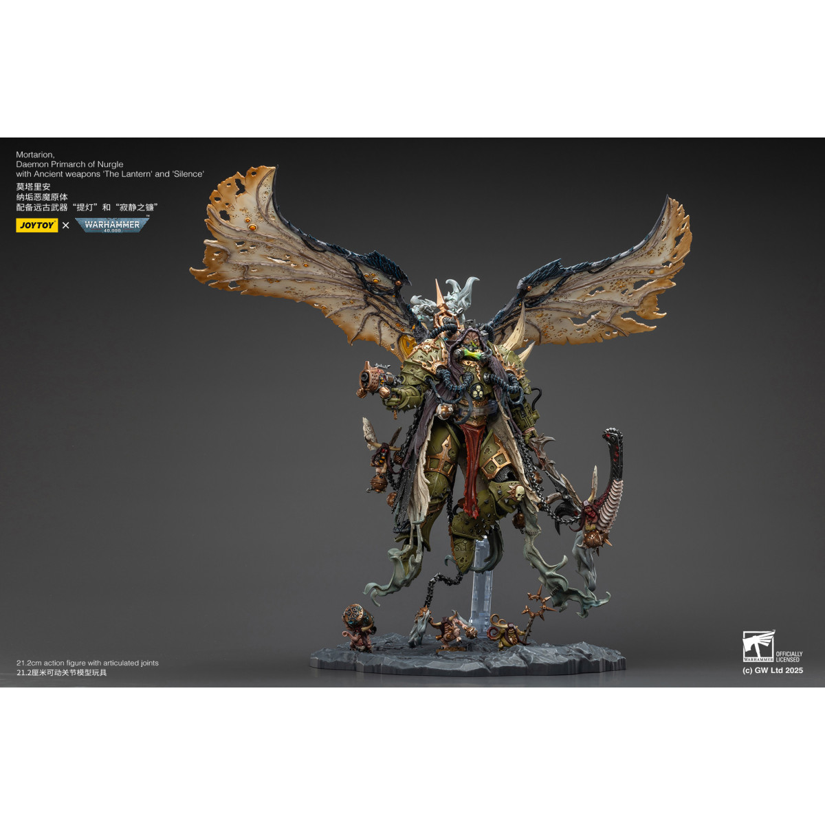 Joytoy - Warhammer - World Eaters - Angron Daemon Primarch of Khorne 1/18 - Warhammer 40000 Figurine