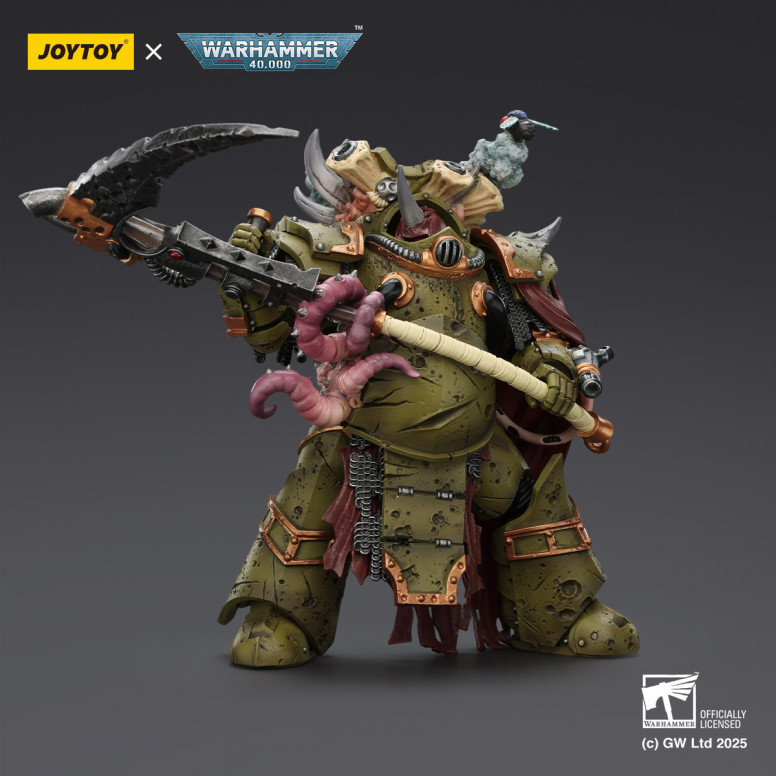 Joytoy - Death Guard - Deathshroud Terminator 2 with Manreaper and Plaguespurter Gauntlets 1/18 - Warhammer 40k