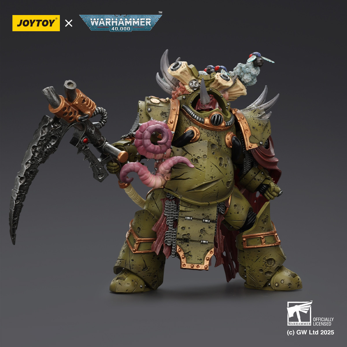 Joytoy - Death Guard - Deathshroud Terminator 2 with Manreaper and Plaguespurter Gauntlets 1/18 - Warhammer 40k