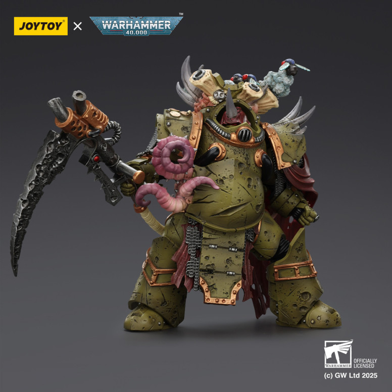 Joytoy - Death Guard - Deathshroud Terminator 2 with Manreaper and Plaguespurter Gauntlets 1/18 - Warhammer 40k