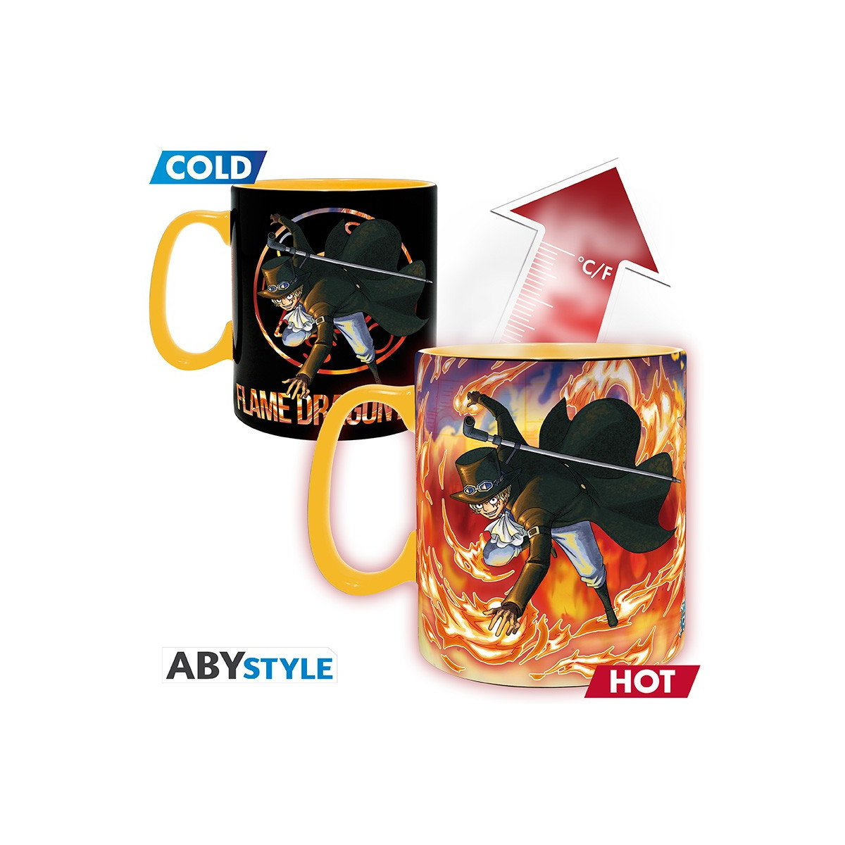ABYstyle - One Piece - Thermo-reactive Mug 460 ml - Luffy & Sabo