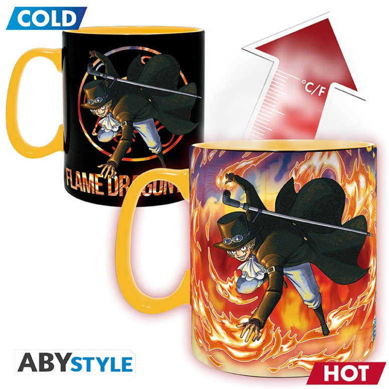 ABYstyle - One Piece - Thermo-reactive Mug 460 ml - Luffy & Sabo